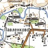 Topographic map of Pavlenkove