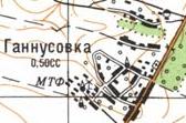 Topographic map of Gannusivka