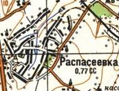 Топографическая карта Распасеевки