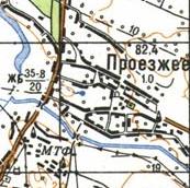 Topographic map of Proyizhdzhe