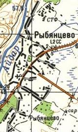 Topographic map of Rybyantseve