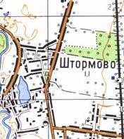 Topographic map of Shtormove