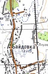 Топографічна карта Байдівки