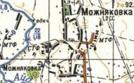 Топографічна карта Можняківки