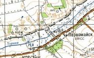 Topographic map of Pervomaisk