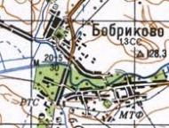 Топографічна карта Бобрикового