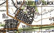 Топографическая карта Молодогвардейска