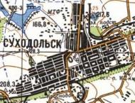 Topographic map of Sukhodilsk