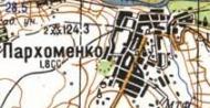 Topographic map of Parkhomenko