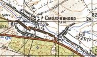 Topographic map of Smolyanynove