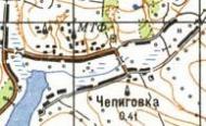 Топографическая карта Чепиговки