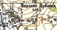 Topographic map of Verkhnya Duvanka