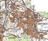Topographic map of Kirovsk