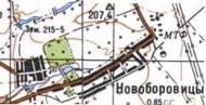 Топографічна карта Новоборовиців