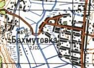Топографічна карта Бахмутівки