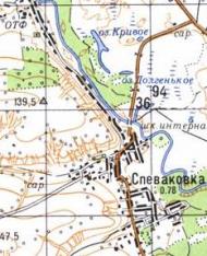 Topographic map of Spivakivka