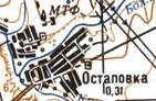 Топографическая карта Остаповки