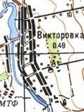Топографическая карта Вікторовки
