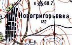Topographic map of Novogrygorivka