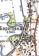 Топографічна карта Баратівки
