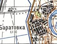 Топографическая карта Баратовки