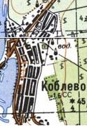 Topographic map of Kobleve