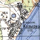 Топографічна карта Козирки