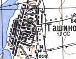 Topographic map of Tashyne