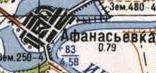 Топографическая карта Афанасьевки