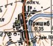 Topographic map of Pryshyb