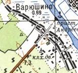 Topographic map of Varyushyne