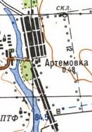 Топографічна карта Артемівки