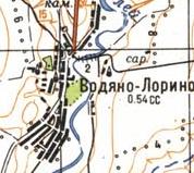 Топографічна карта Водяно-Лориного
