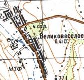 Topographic map of Velykovesele