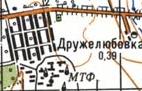 Топографическая карта Дружелюбовки