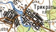 Topographic map of Trykraty