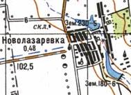 Топографічна карта Новолазарівки