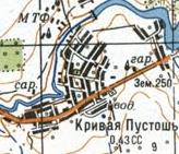 Topographic map of Kryva Pustosh