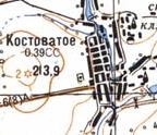 Topographic map of Kostuvate
