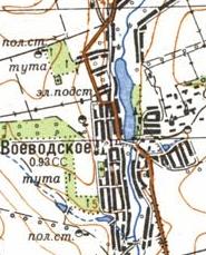 Топографічна карта Воєводського