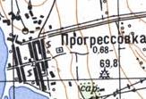 Topographic map of Progresivka