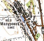 Топографічна карта Мазурового