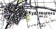Topographic map of Kudryavtsivka