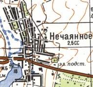Topographic map of Nechayane