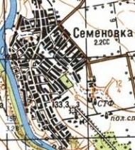 Topographic map of Semenivka