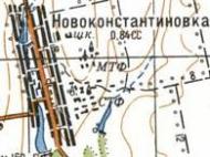 Topographic map of Novokostyantynivka