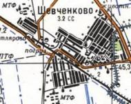 Topographic map of Shevchenkove