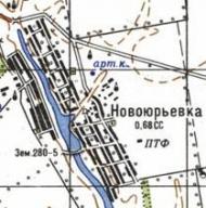 Топографічна карта Новоюр'ївки