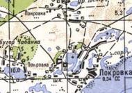 Топографическая карта Покровки