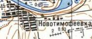 Топографическая карта Новотимофеевки